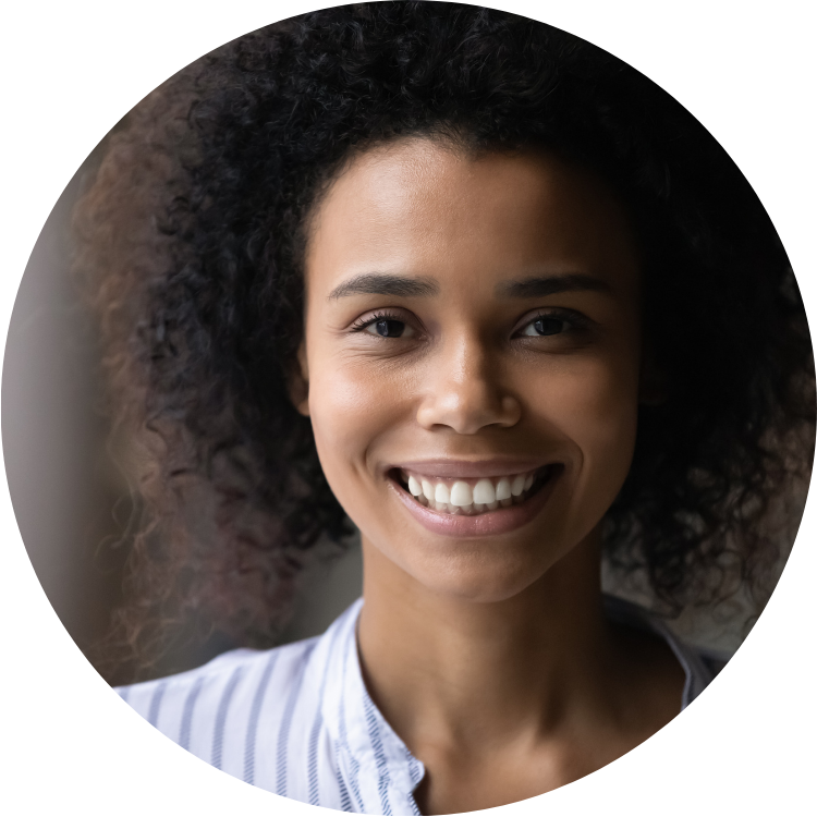 Black Woman Smiling at Camera